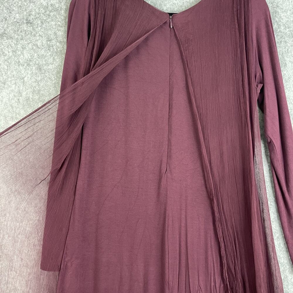 Soft Surroundings Isabetta Dress Womens Medium Purple Silk Stretch Maxi Flowy - Picture 12 of 14